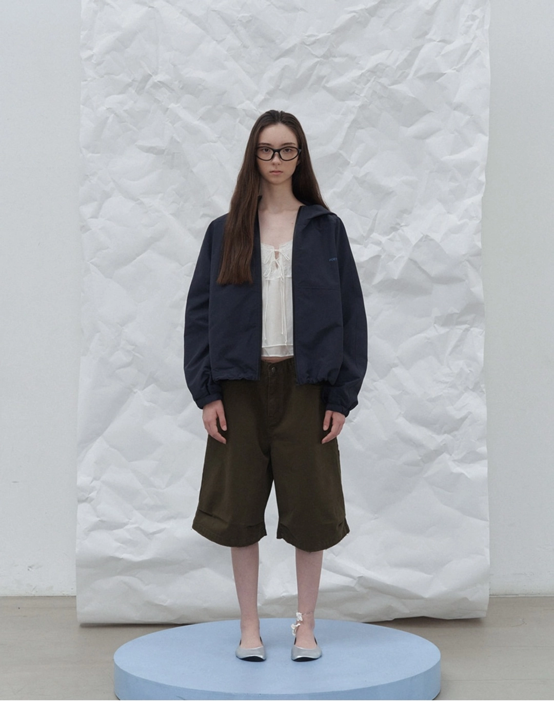 포에토 Utility wind shell jacket - navy charcoal 상품 이미지 1
