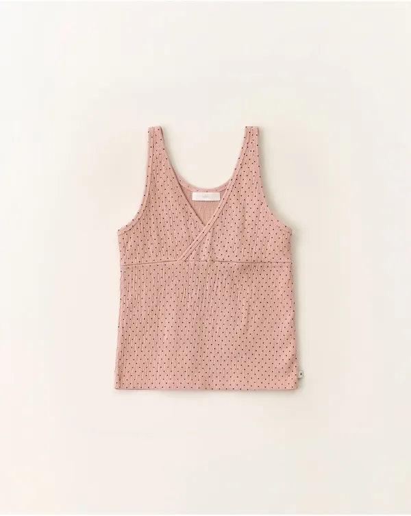 Dot wrap layered sleeveless_Pink