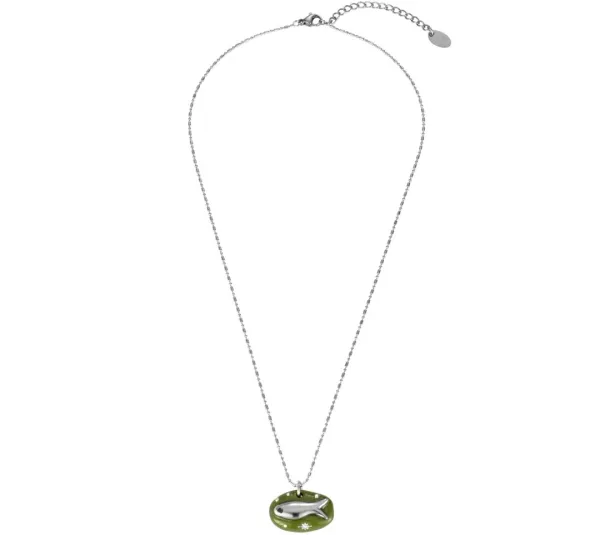 minnow necklace-green