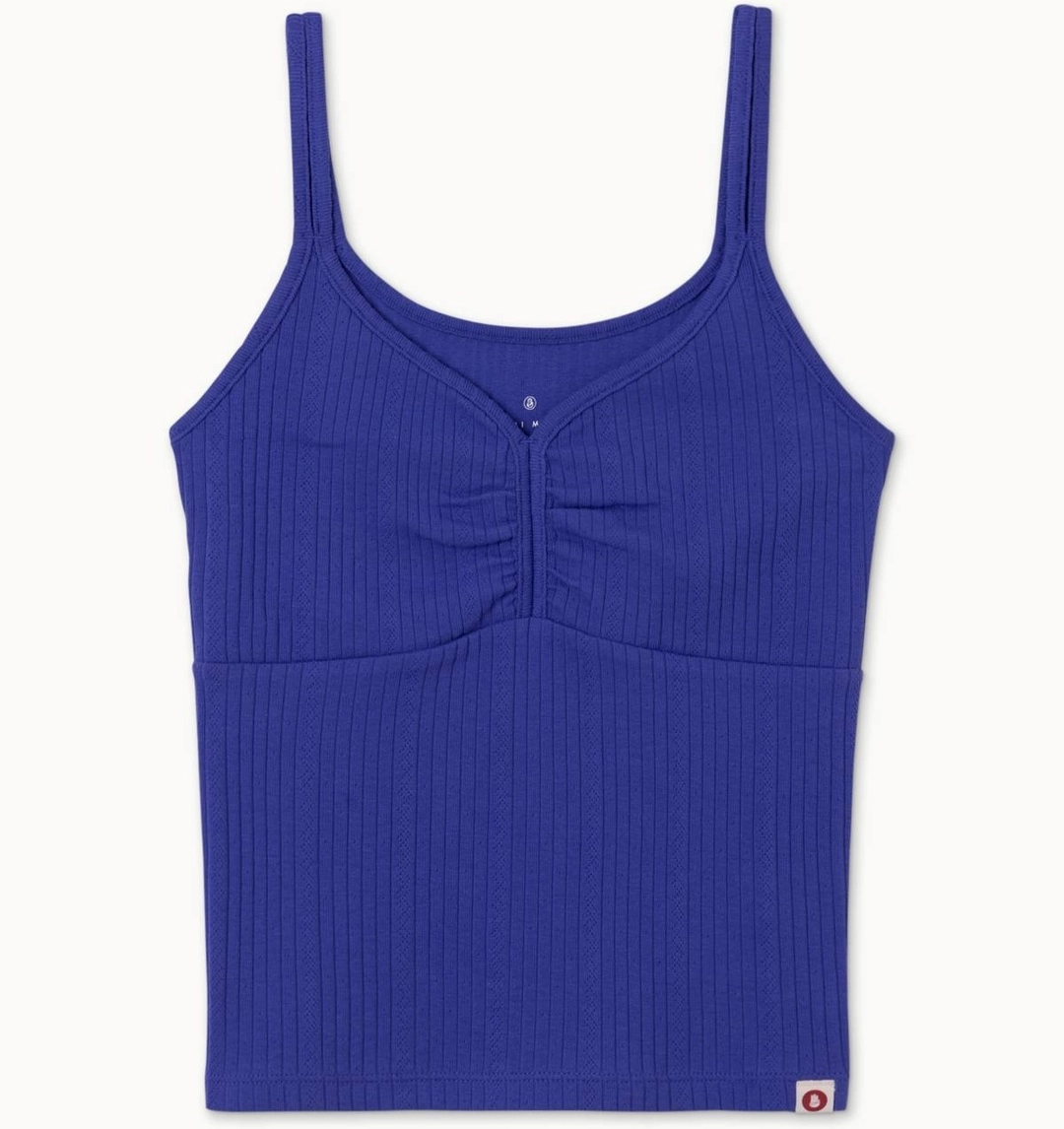 부디무드라 Pointelle shirring tank top_Bluing 상품 이미지 1