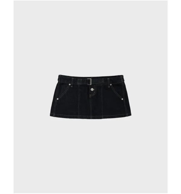 micro denim mini skirt