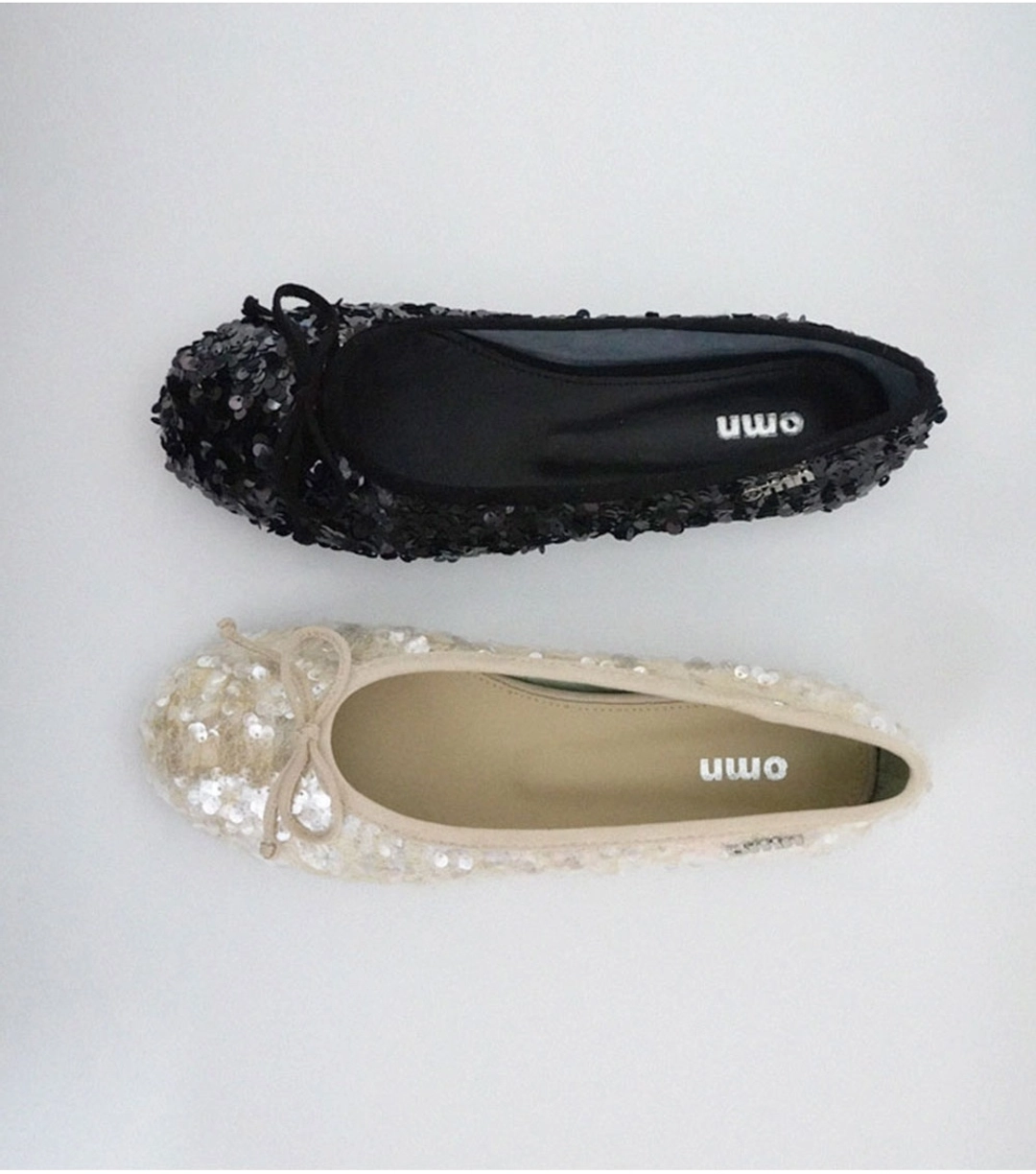 옴니포턴트 omn Spangle Flat Shoes _Black 상품 이미지 2