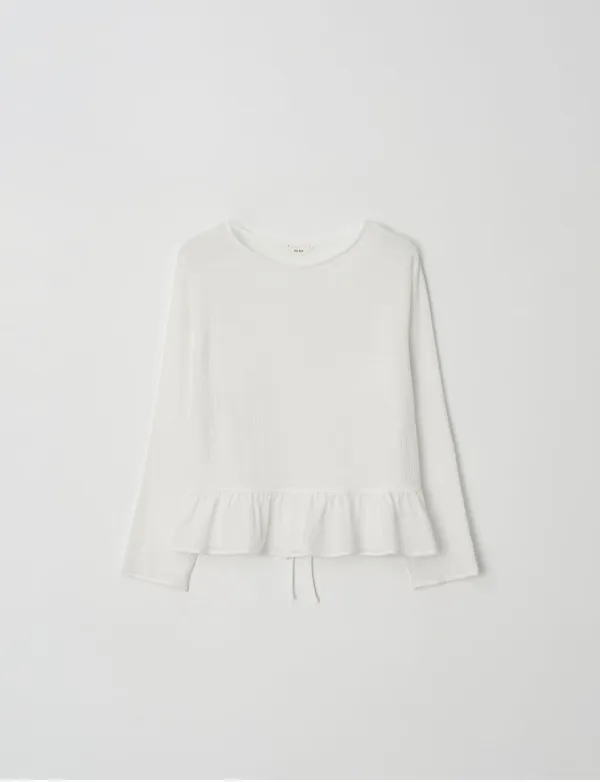 Frill Detail Blouse(Ivory)