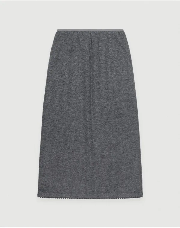 Brushed fleece skirt - charcoal
