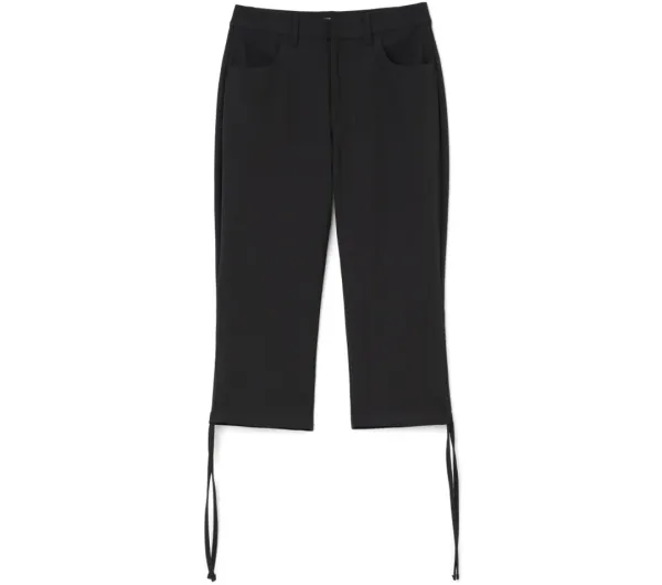 String Capri Pants [Black]
