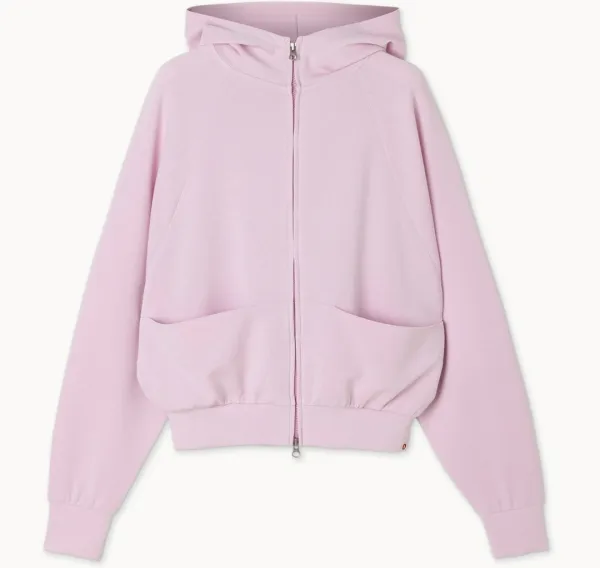 Cut-out volume hoodie_Pink Tulle