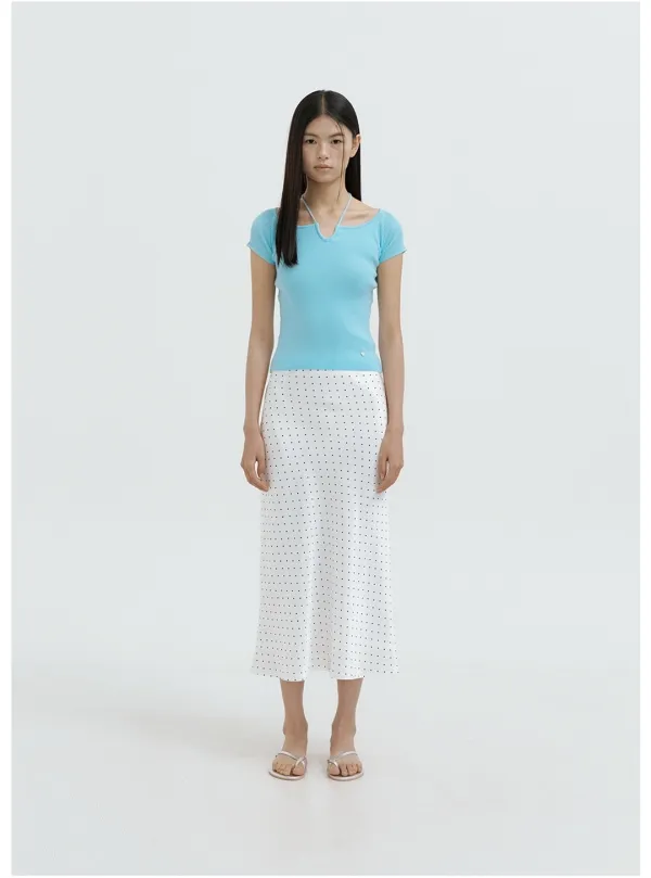 [5/29 예약 배송] Flow Satin Long Skirt (dot)