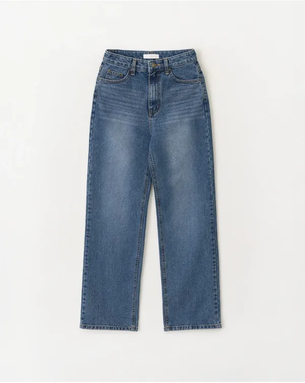 LW244 Brushed straight fit denim pants
