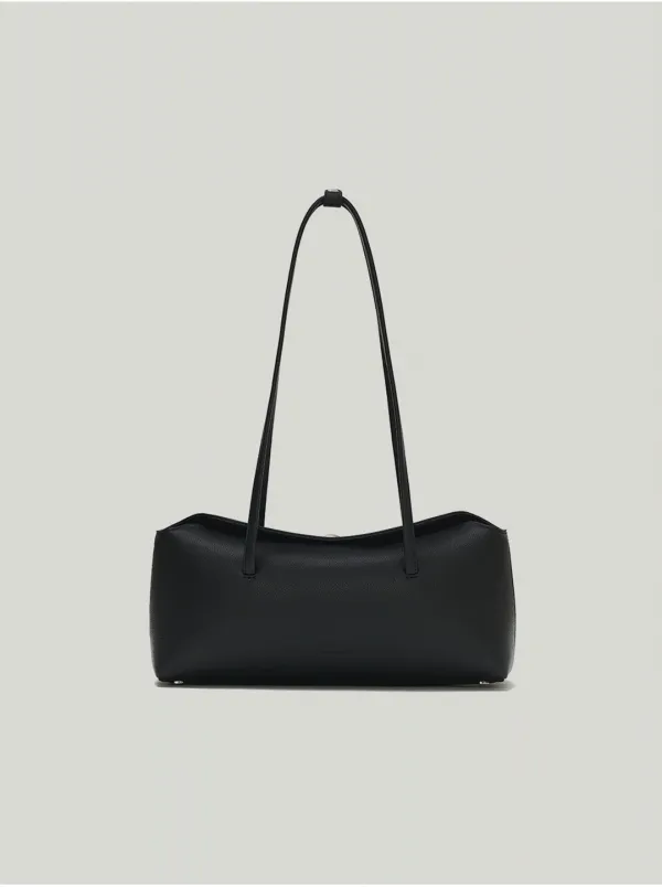 Pebble Flap Shoulder Bag Black