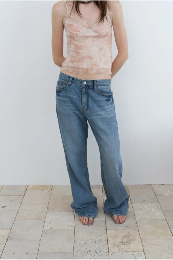 [2nd] Tide low boots cut denim