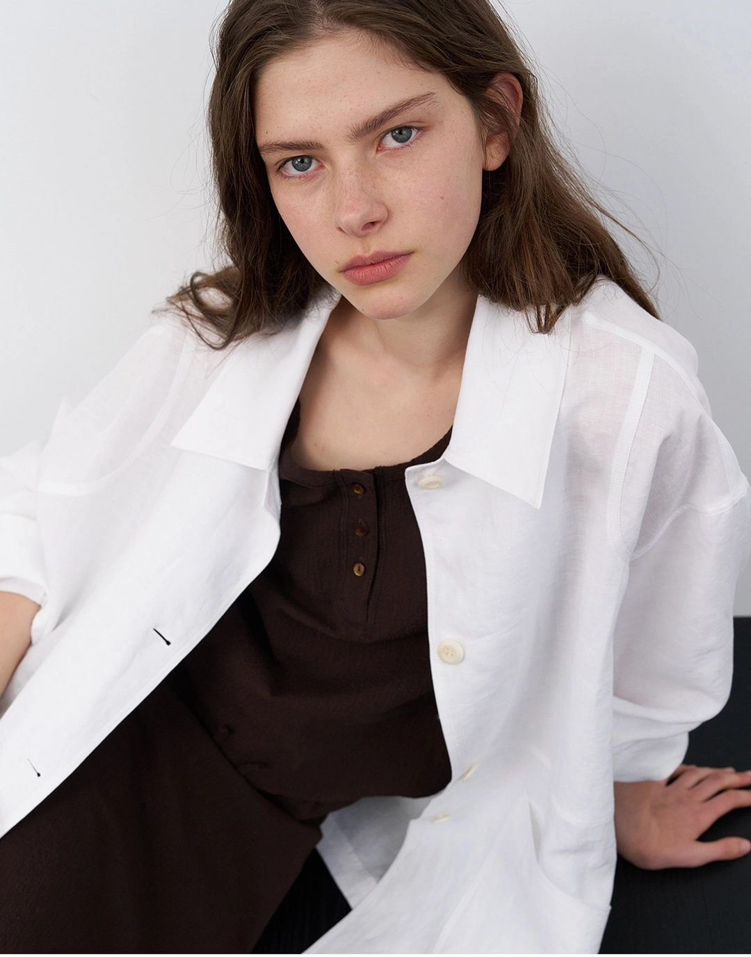 르닐 Elke Seersucker Sleeveless (Brown) 상품 이미지 3