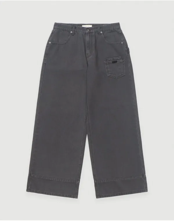 Bio pocket oxford pants - charcoal