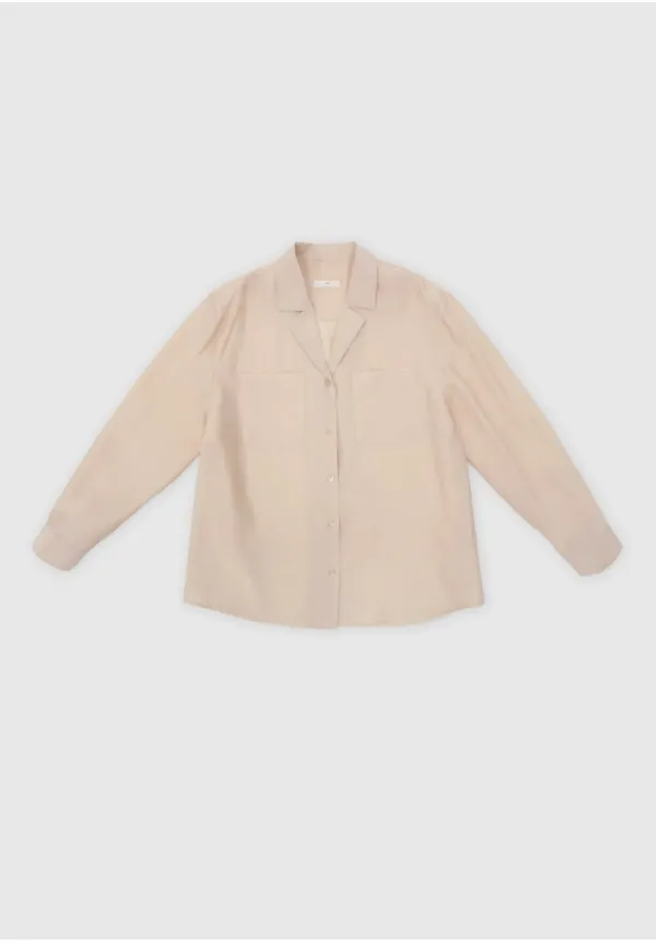 [6차] POCKET SHIRT BLOUSE_PEACH