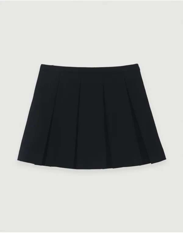 Still pleats skirt - navy