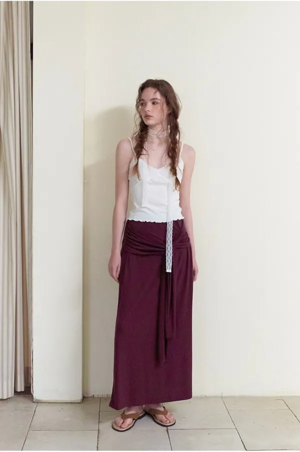 [5/22 예약배송] Cross Lace Cami Top, White