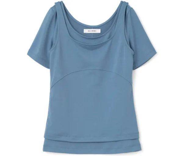 (6/2 예약배송) Fluid Duo Top [Smoke Blue]