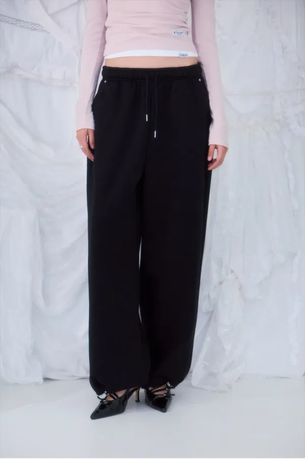 Back Point 2Way Sweatpants [Black]
