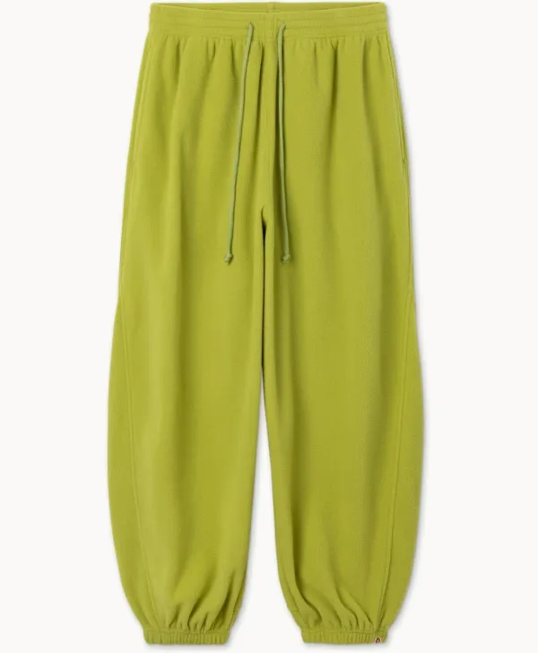 Diagonal jogger pants (Fleece ver.) (Unisex)_Split Pea