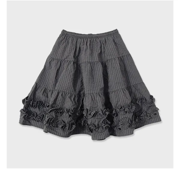 [PLZPROJECT]CAN_CAN FRILL SKIRT, CHARCOAL