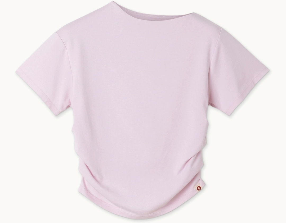 부디무드라 High neck shirring short sleeve_Pale Lilac 상품 이미지 1