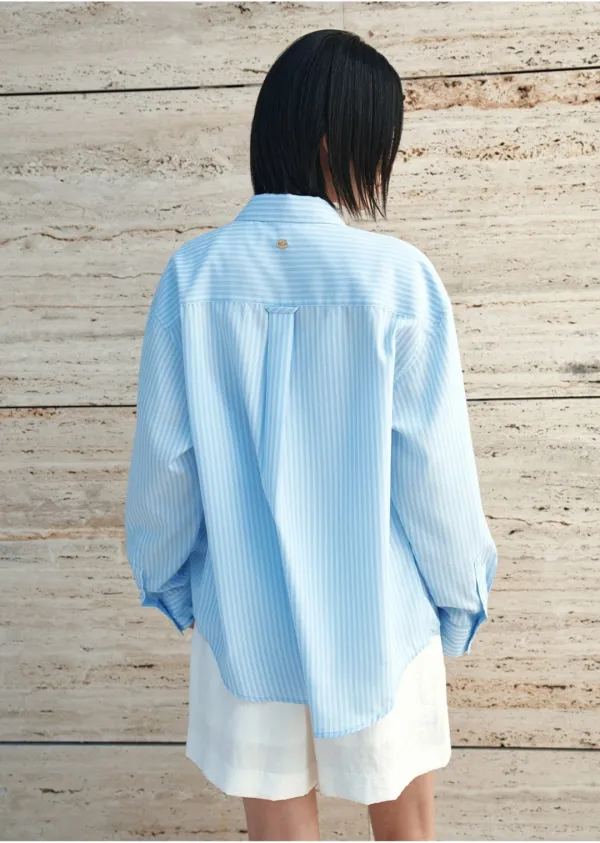 SITP5277 프레쉬 스트라이프 셔츠_Sky blue
