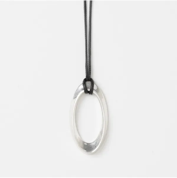 Contour Circle Necklace [Silver]