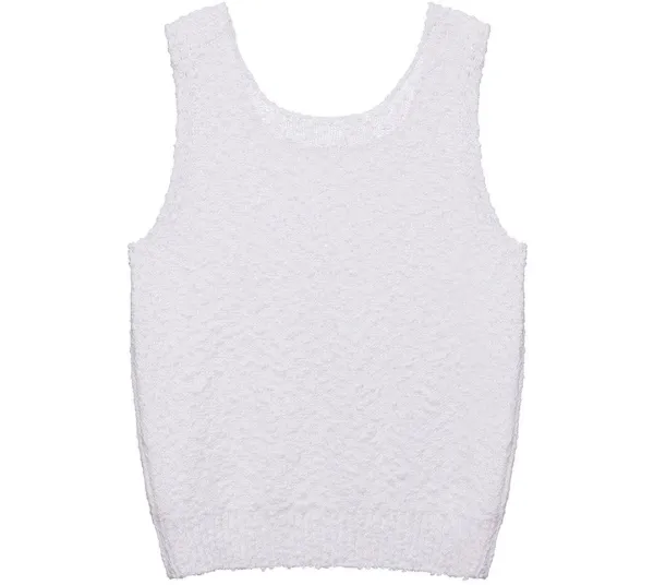 Pure Cotton Soft Textured Knit Sleeveless Top SK6MP740_2color