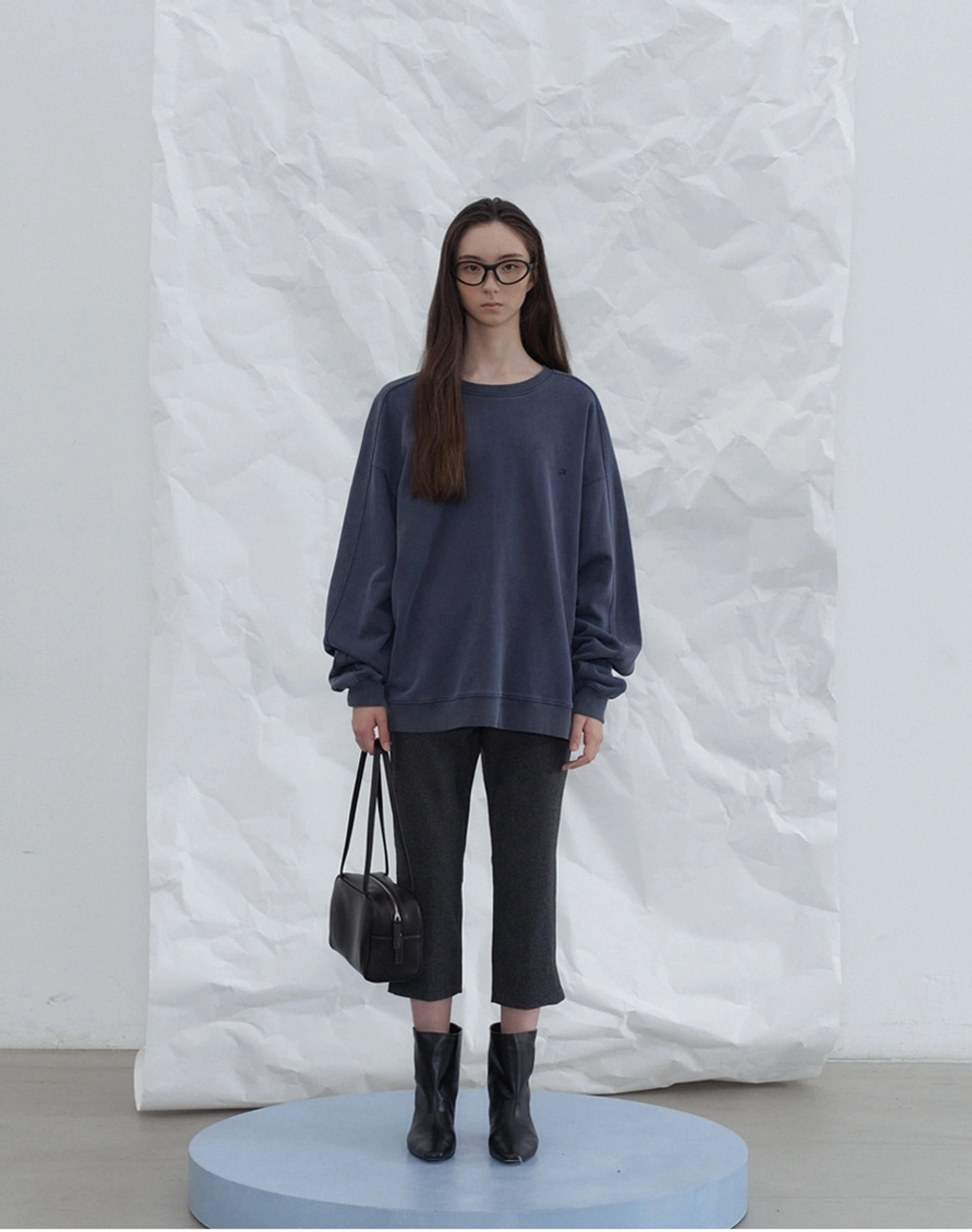 포에토 Hand pigment sweatshirt - vintage purple 상품 이미지 1