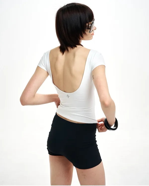 RHEA BACK SCOOP T (CLOUD)