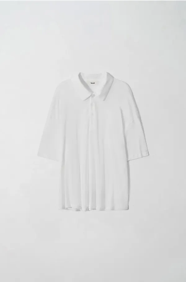 [26 Summer] Collar sheer top - White