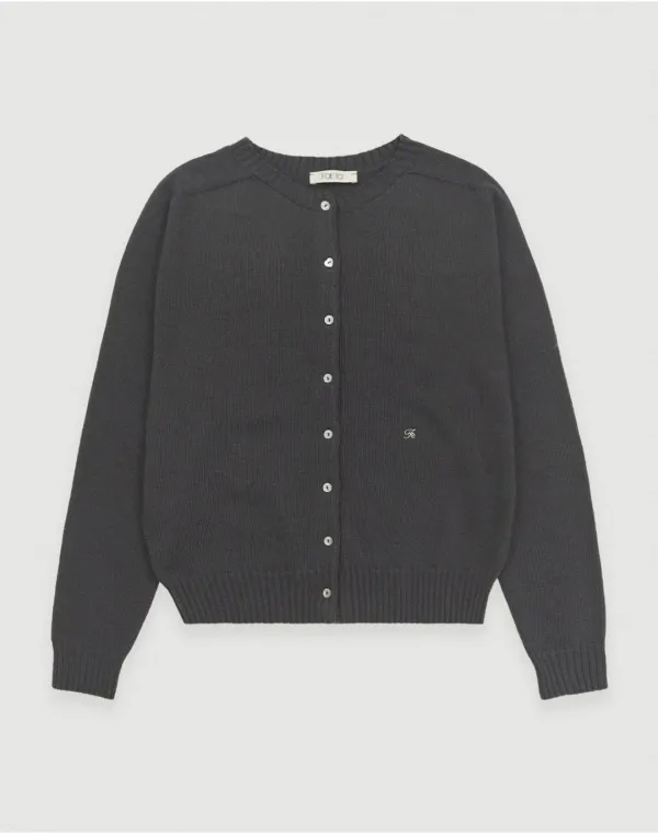 Rumble wholgarment cardigan - charcoal