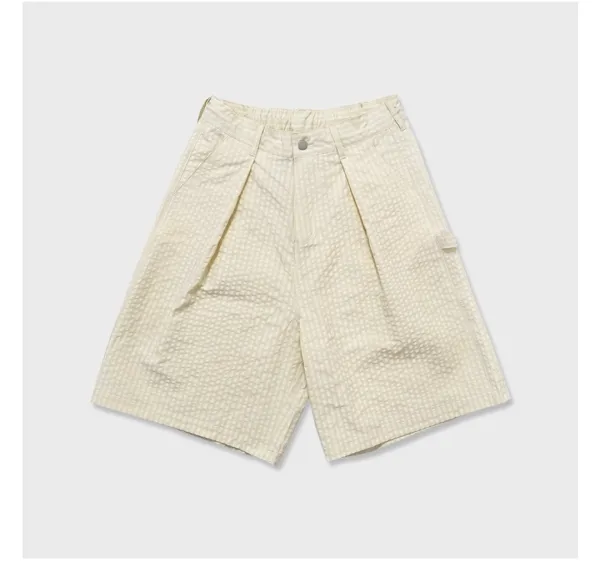 [PLZPROJECT]GRID CHECK BERMUDA PANTS, IVORY