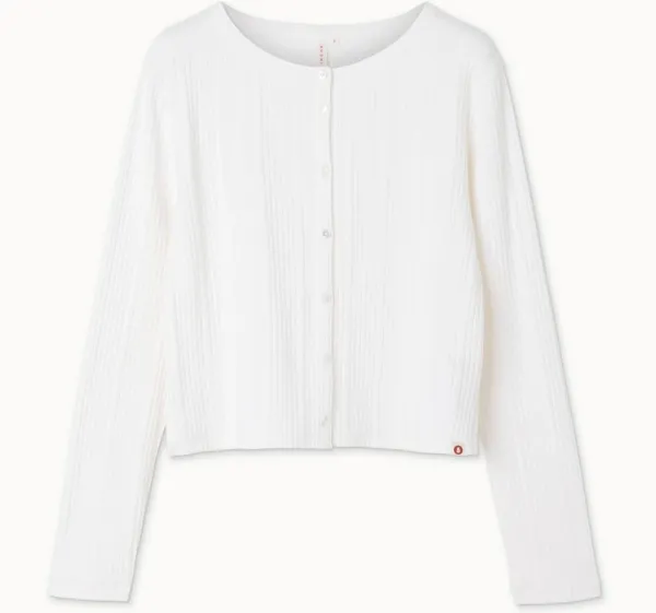 Pointelle cardigan_Star White