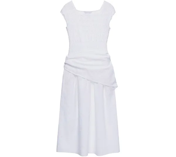 [SET] Smocked Bodice Dress +Scarf SS6MO711-01