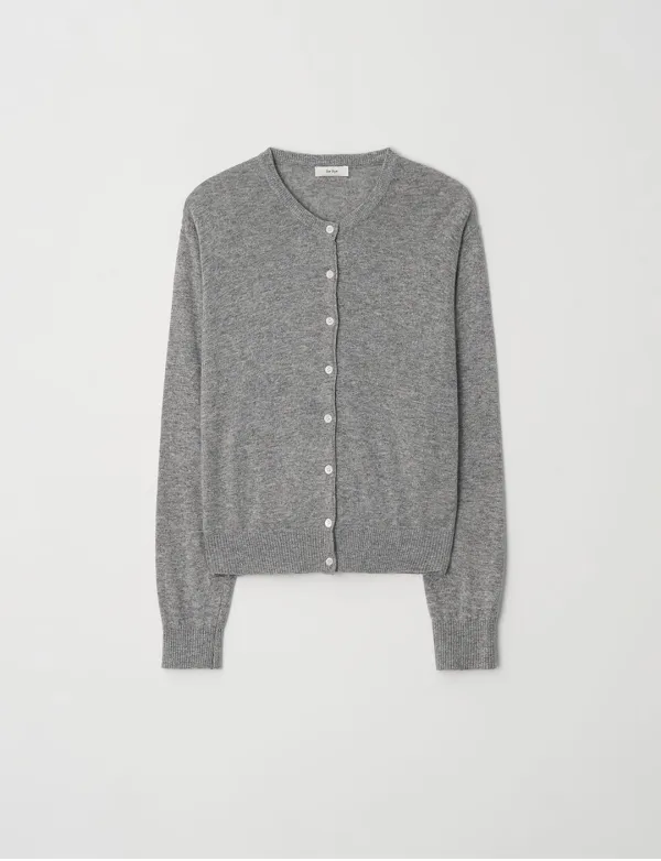Essential Round Cardigan(Grey)