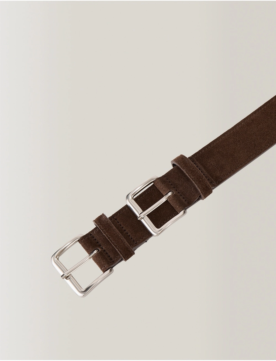 노미나떼 Double Buckle Soft Suede Belt (Choco Brown) 상품 이미지 2