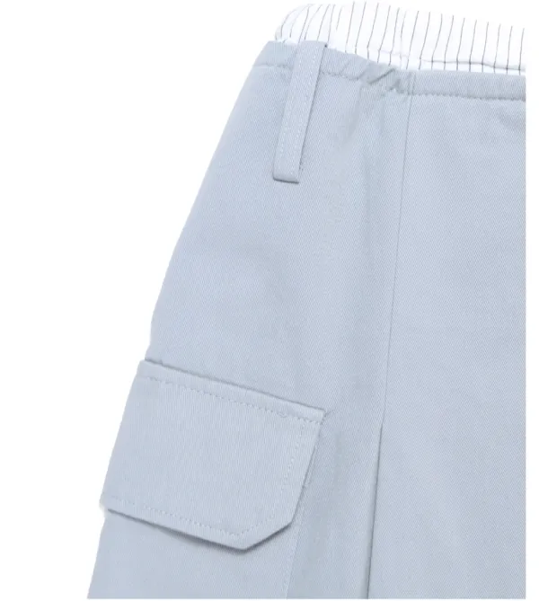 [PLZPROJECT]LAYERED CARGO SKIRT, SKY BLUE
