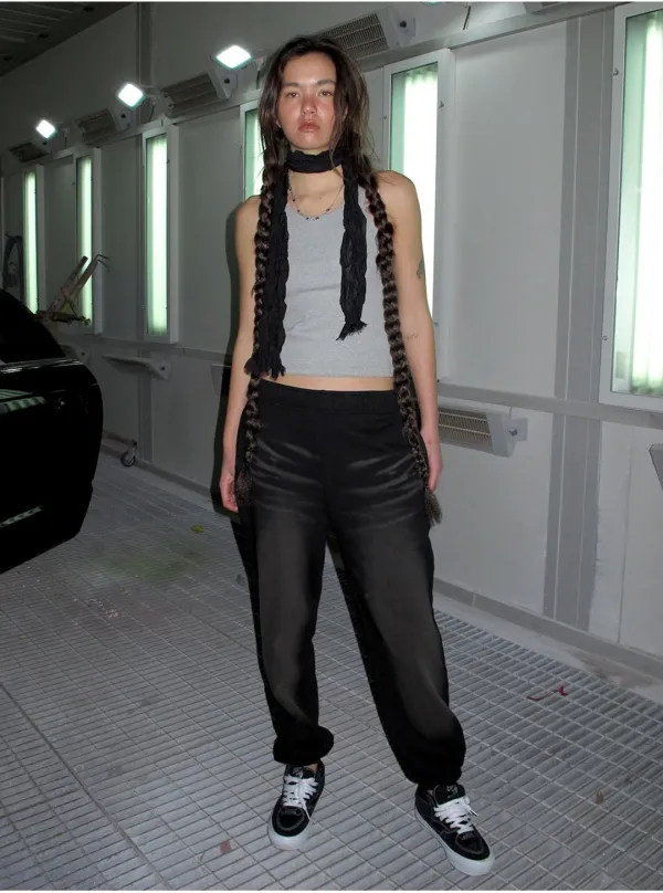 BACK POINT WASHED SWEATPANTS_BLACK