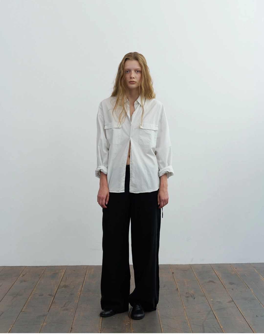 포에토 Layered cupra banding pants 상품 이미지 1