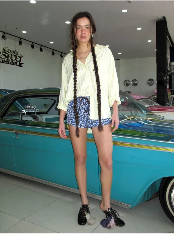 SLIK-COTTON STRIPE SHIRTS_YELLOW