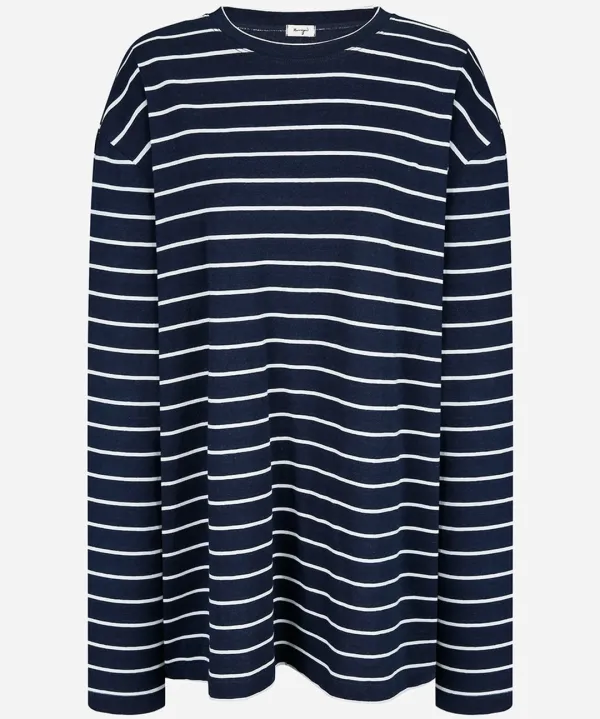 puppy indigo striped t-shirt
