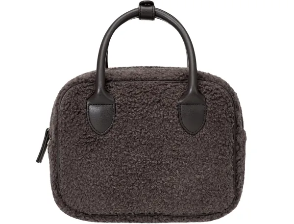 TEDDY SQUARE TOTE BAG-DARK BROWN
