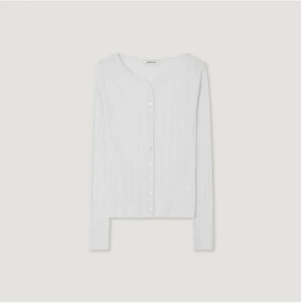 ROZ SLIM CARDIGAN_PURE IVORY