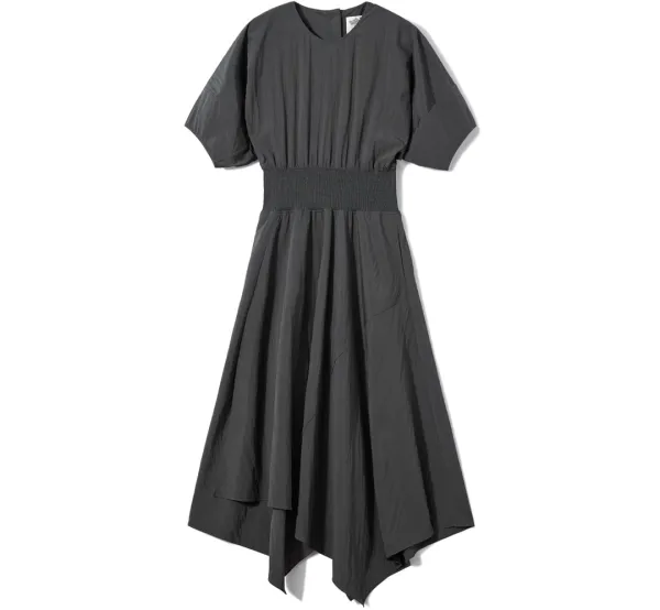 AIR VOLUME SMOCKED DRESS
