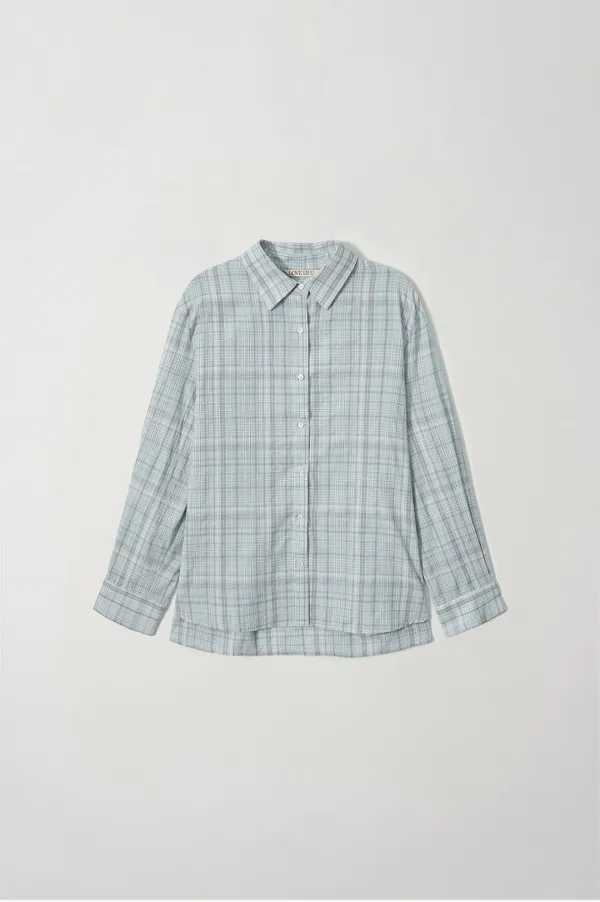 (2차 프리오더) Summer Check Shirts (Blue)