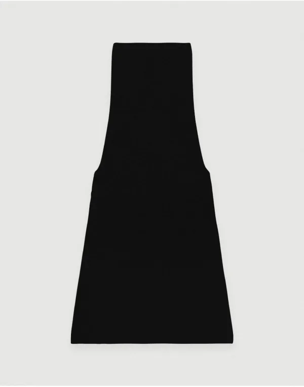 Raccoon turtleneck knit - black