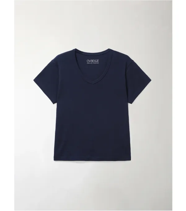 ESSENTIAL V-NECK T-SHIRTS_NAVY_OF2C2XTS01NYA