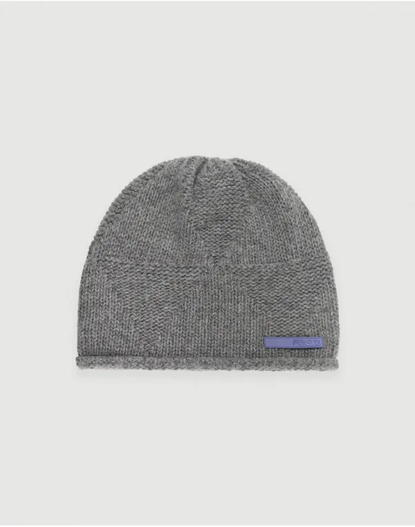[7th] Blank cashmere beanie - grey