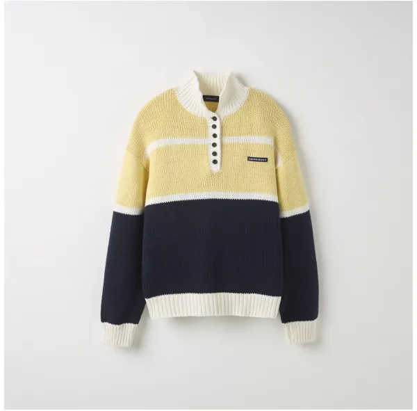 Color block knit Navy