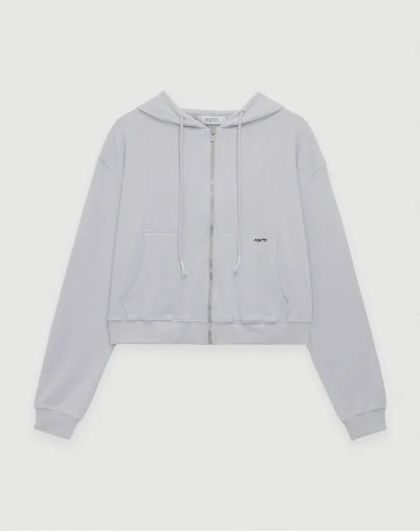 [3rd/2주이상소요] Love jacquard hoody zip-up - light purple